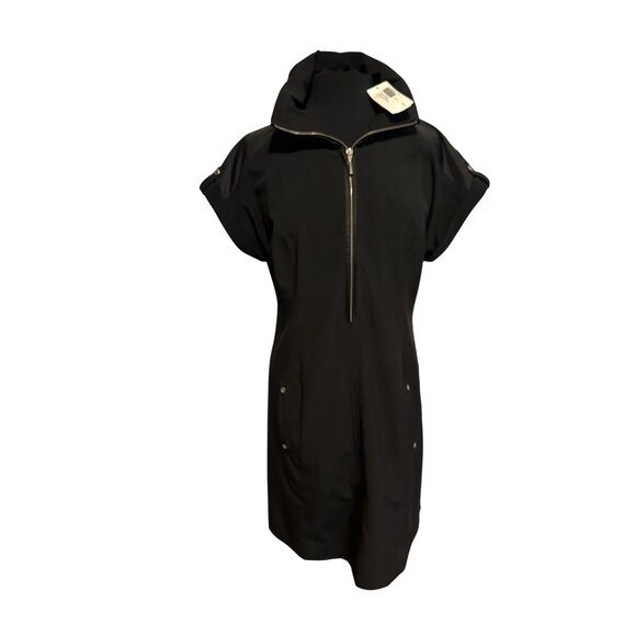 NWT Chico’s Zenergy Neema Summer Sport Dress with Hood – Size 2 (M/10–12) – Blac - Picture 2 of 16
